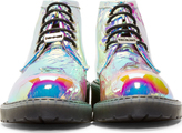 Thumbnail for your product : McQ Silver Holographic Foil Martin Boots