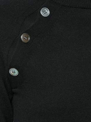 Nili Lotan cashmere button detail turtleneck sweater