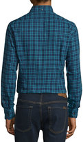 Thumbnail for your product : Eton Plaid Long-Sleeve Woven Sport Shirt, Navy/Turquoise