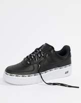 Thumbnail for your product : Nike Black Air Force 1 Swoosh Tape Sneakers