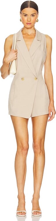 Central Park West Trench Details Romper