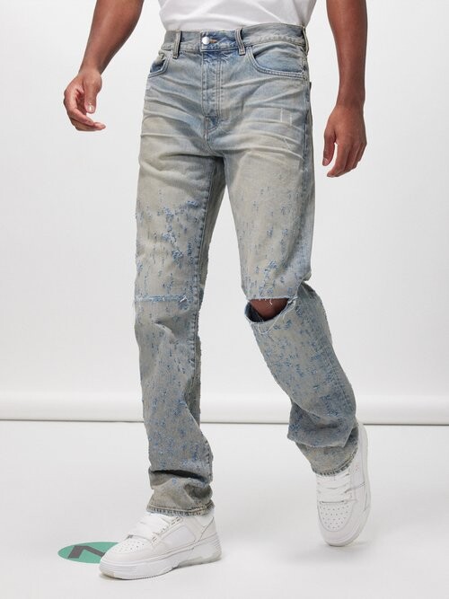 Amiri Shotgun Distressed Straight-leg Jeans ShopStyle - Main Image