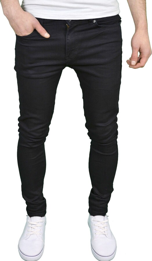 526Jeanswear Mens SENJO Stretch Super Skinny Fit Jeans (34W / 30L ...