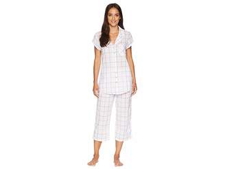 Eileen West Swiss Dot Notch Collar Pajama Set Women's Pajama Sets