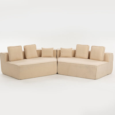 Latitude Run Comfortable Oversized Modular Sectionals With Teddy Fabric For Family