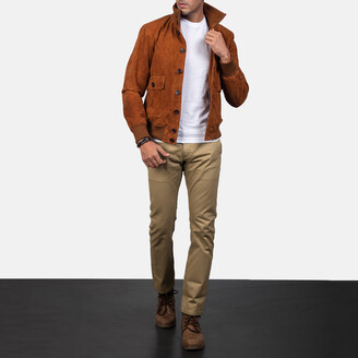 bomber suede jacket mens