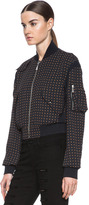Thumbnail for your product : McQ Applique Poly Bomber in Nero Navy