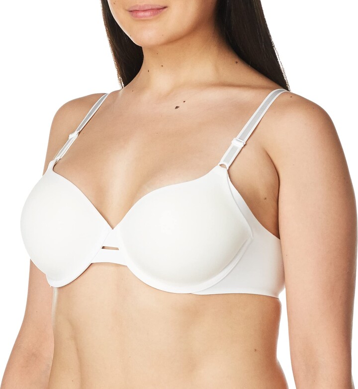 Warner's Women's Plus Simply Perfect Easy Sized Triangle Lift Wirefree Bra,  White, M at  Women's Clothing store