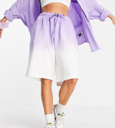 Thumbnail for your product : Collusion Unisex oversized shorts in reverse fabric purple ombre co