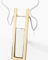Thumbnail for your product : White House Black Market Rectangular Long Pendant Necklace