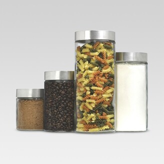 Threshold Glass Cylinder Canister Set of 4