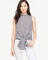 Thumbnail for your product : Ann Taylor Gingham Tie Waist Sleeveless Blouse