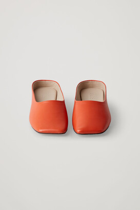 COS Square Toe Leather Mules