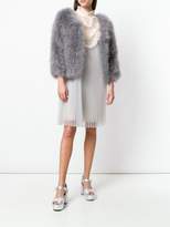 Thumbnail for your product : Prada cropped feather jacket