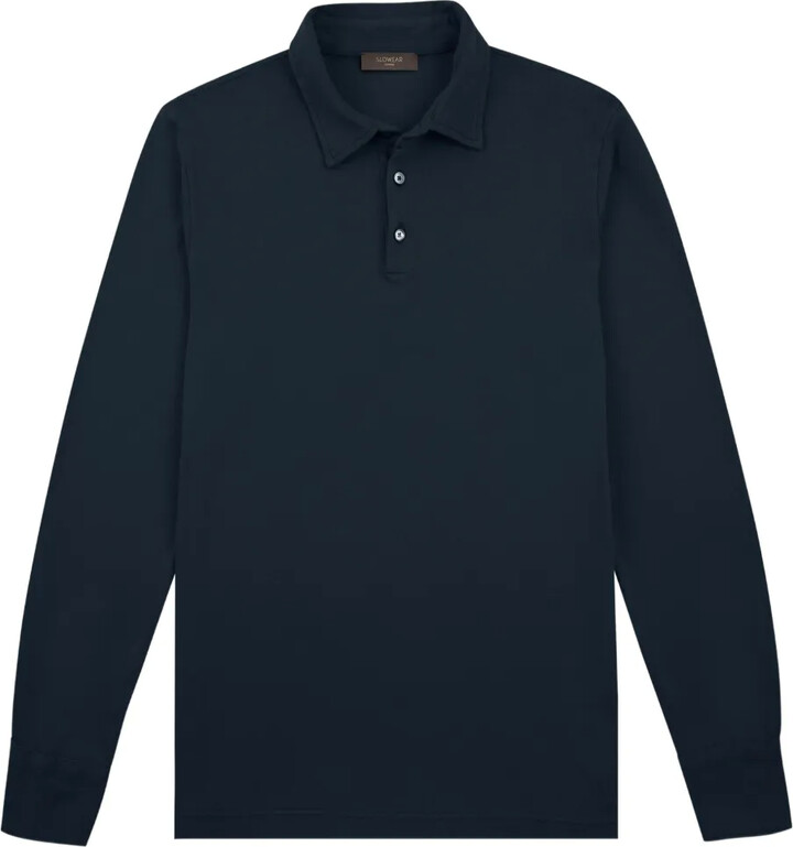 Zanone Long-Sleeve Cotton Polo Shirt