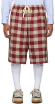 Thumbnail for your product : Gucci Red and Off-White Vintage Check Shorts