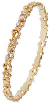 Thumbnail for your product : Lauren Ralph Lauren Textured Gold-Tone & Crystal Bangle Bracelet