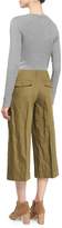 Thumbnail for your product : Michael Kors Collection Pleated-Front Wide-Leg Cropped Pants, Juniper