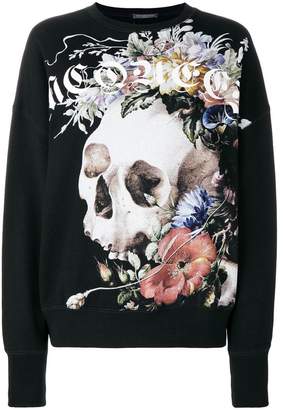 Alexander McQueen floral skull sweatshirt
