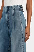 Thumbnail for your product : Colovos Women's Buckled High-Rise Straight Jeans - Blue