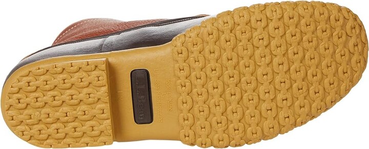 L.L.Bean Bean Boot 8 Tumbled Leather Primaloft Shearling Lined Men's Shoes Tan/Bean Boot Brown/Gum : 11 D - Medium, Leather/Rubber - Image 3