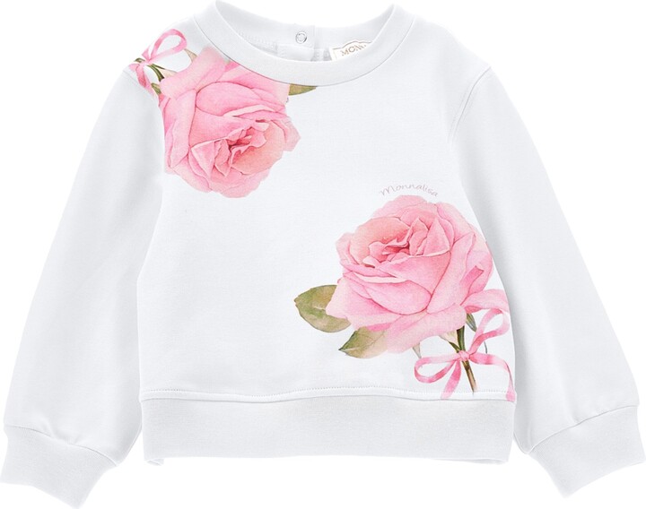 MonnaLisa Rose Motif Sweatshirt