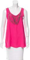 Thumbnail for your product : Yigal Azrouel Silk Embellished Top