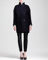 Thumbnail for your product : Jil Sander Woven Drop-Sleeve Turtleneck Pullover