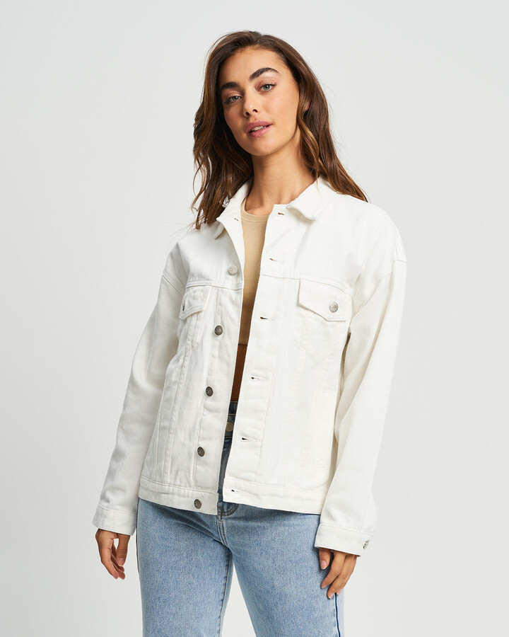 white denim jacket size 12