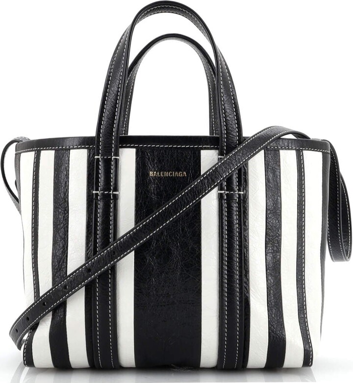 Balenciaga Barbes East-West Shopper Tote Striped Leather Small - ShopStyle  Shoulder Bags