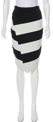A.L.C. Striped Knee-Length Skirt