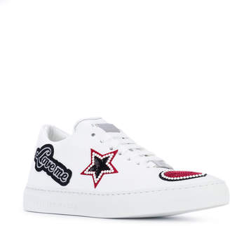 Philipp Plein patch and stud sneakers