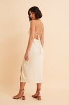 Thumbnail for your product : Curated Styles Satin Waterfall Slit Dress