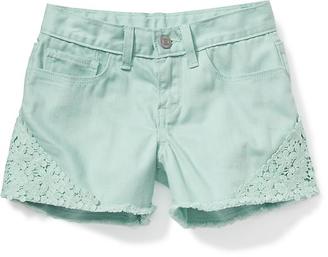 Old Navy Crochet-Lace Denim Shorts for Girls