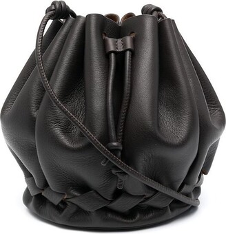 Hereu Molina Leather Bucket Bag in Black