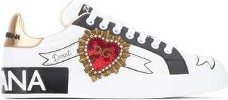 Dolce & Gabbana Embroidered Portofino Sneakers