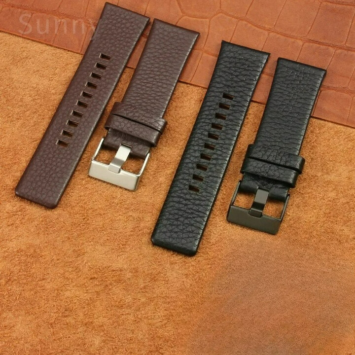 Cow Leather Watch Strap for Diesel Dz4323 1657 4318 DZ7312 DZ7257 Watchband 24 26 28 30mm Watch Bracelet Belt Black Brown White