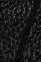 Thumbnail for your product : Givenchy Cotton-blend Lace And Velvet Mini Dress - Black