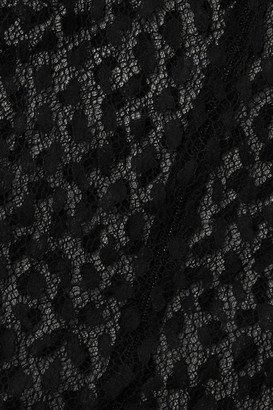Givenchy Cotton-blend Lace And Velvet Mini Dress - Black