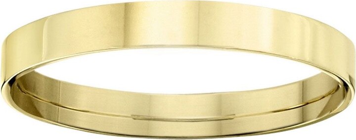 QVC Men's 14K Yellow Gold 3mm Flat Comfort Fit Wedd ing Band