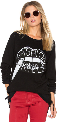 Lauren Moshi Kass Lace Up Pullover