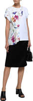 Thumbnail for your product : 3.1 Phillip Lim Floral-print Crepe De Chine-paneled Cotton-jersey Top