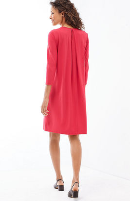 J. Jill Wearever 3/4-Sleeve Pleated-Back A-Line Dress