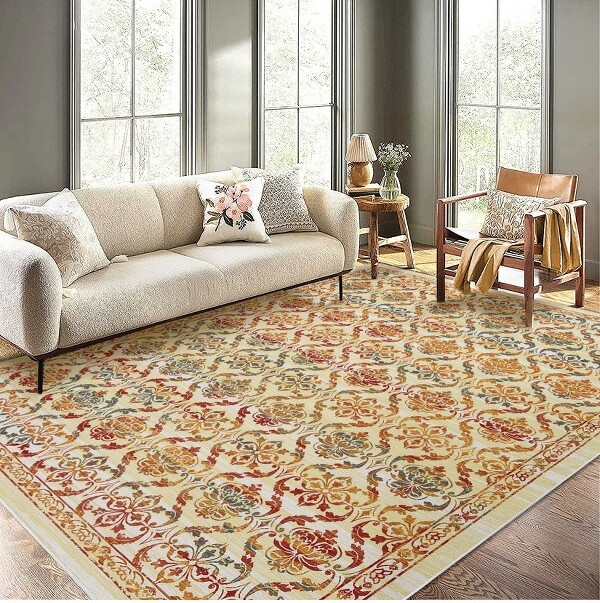 GaoMon MachineWashable5x7AreaRugwithRubberBackingLowPileSoftCarpetModernFoldableRugsStainResistantRugforLivingRoomBedroomKidsRoom