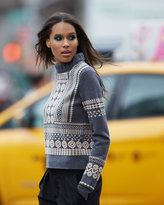 Thumbnail for your product : Chloé Stencil Jacquard Embroidered Sweater, Anthracite Gray