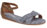 Thumbnail for your product : Toms 'Correa' Ankle Strap Flat Sandal (Women)