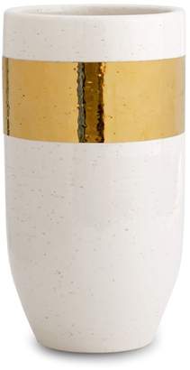 AERIN Large Gold Banded Ceramic Vase