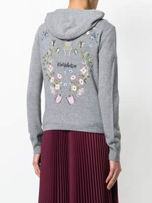 RED Valentino floral embroidered hoodie