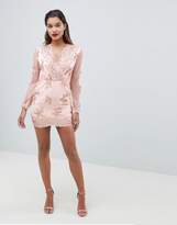 Thumbnail for your product : AX Paris Long Sleeve Embellished Bodycon Dress