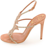 Thumbnail for your product : Rene Caovilla Crystal Halter Suede Sandal